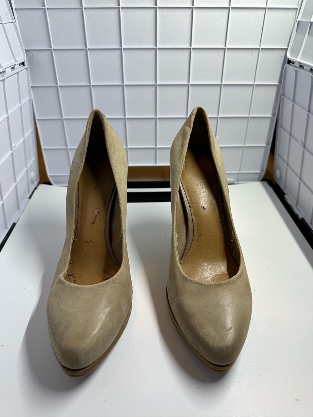 Nine West Women's Taupe Pointed-Toe Heels
